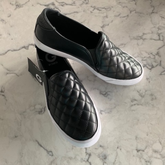 guess slip on sneakers black